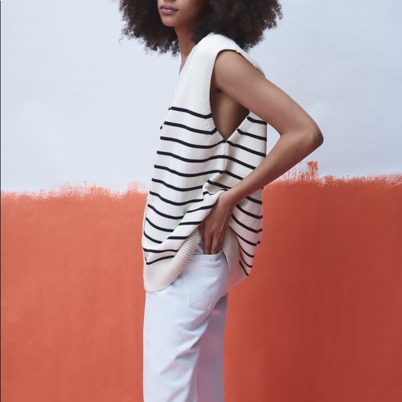 Zara striped knit vest - Picture 3 of 11